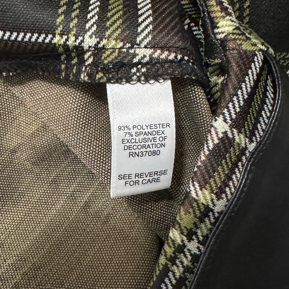 Cato Women’s Green Plaid Slip on Trouser Pants XL - Picture 5 of 5